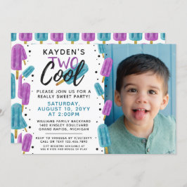 Convite Dois Pop de gelo no segundo aniversário de Verão d