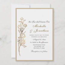 Dois Se Tornam Um Casamento Cristão Dourado De Flo