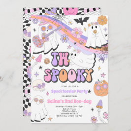 Convite Dois segundo aniversário Fantasma de Halloween Spo