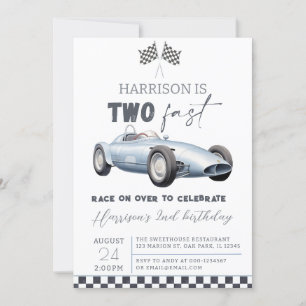 Convite Dois segundo aniversário Rápido de Carro