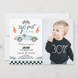 Convite Dois segundo aniversário Rápido De Carro De Raça C