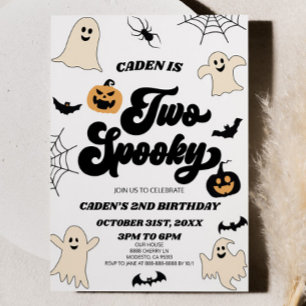 Convite Dois segundo de Halloween Spooky Segunda Festa de