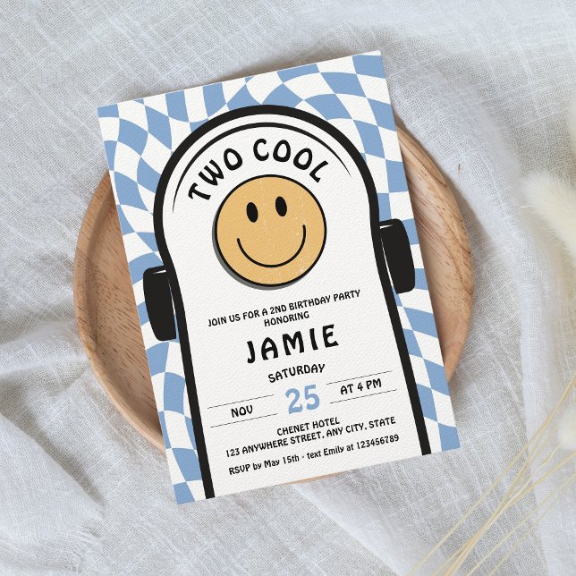 Convite Dois segundos aniversários Legal de skate (Two cool Skateboard Retro 2nd Birthday Invitation)