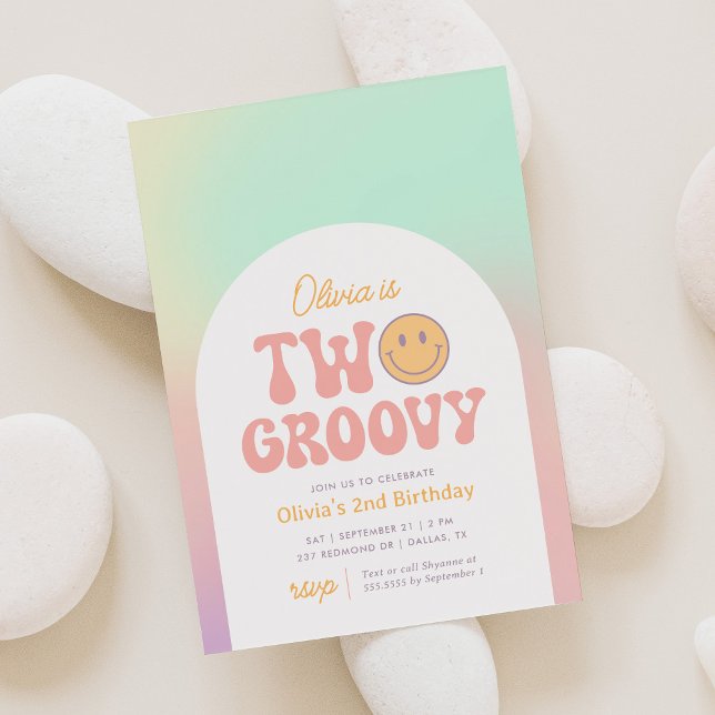 Convite Dois segundos aniversários retrorreflectores de pe (Criador carregado)