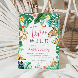 Convite DOIS segundos aniversários SELVAGENS TROPAIS SELVA