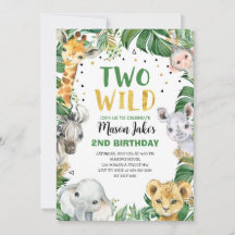 DOIS segundos aniversários SELVAGENS WILD Safari