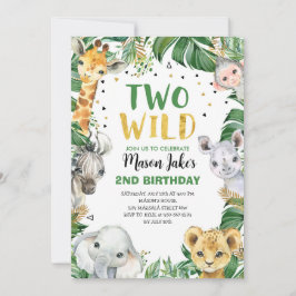 Convite DOIS segundos aniversários SELVAGENS WILD Safari
