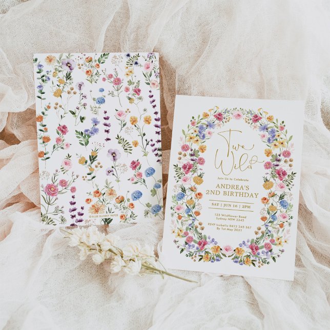 Convite DOIS segundos aniversários WILD Bright (Criador carregado)