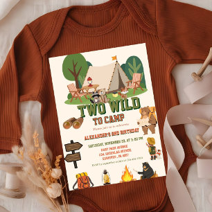 Convite Dois selvagens para acampamento safari Floresta 2º