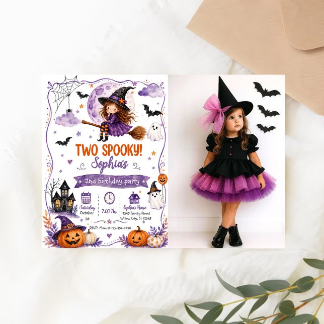 Convite Dois Spooky Aniversário de 2 anos (Criador carregado)