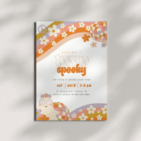 Dois Spooky | Primeiro aniversario Retro Groovy Bo