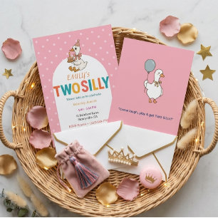 Convite Dois Tema Moderno Viral Estético Silly Aniversário