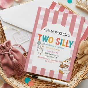 Convite Dois Tema Moderno Viral Estético Silly Aniversário