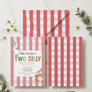 Convite Dois Tema Moderno Viral Silly Aniversário Estético
