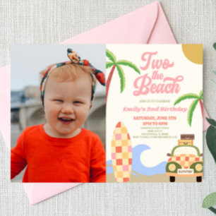 Convite Dois The Beach Surf Picture Party