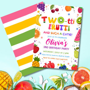 Convite Dois-tti Frutti Que Coisinha, 2º Frutas de Verão