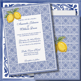 Convite Dolce Vita - Azulejos Italianos e Limões Casamento