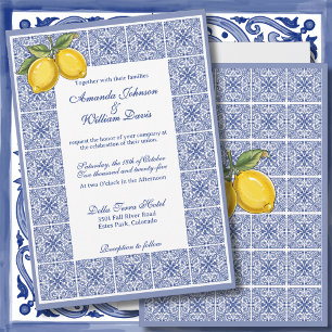 Convite Dolce Vita - Azulejos Italianos e Limões Casamento