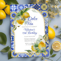 Dolce Vita Italiana Blue Dourado Azulejos Lemons A
