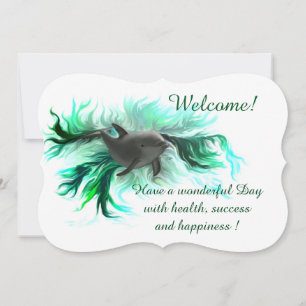 Convite Dolphin Baby, Adicione Seu Texto