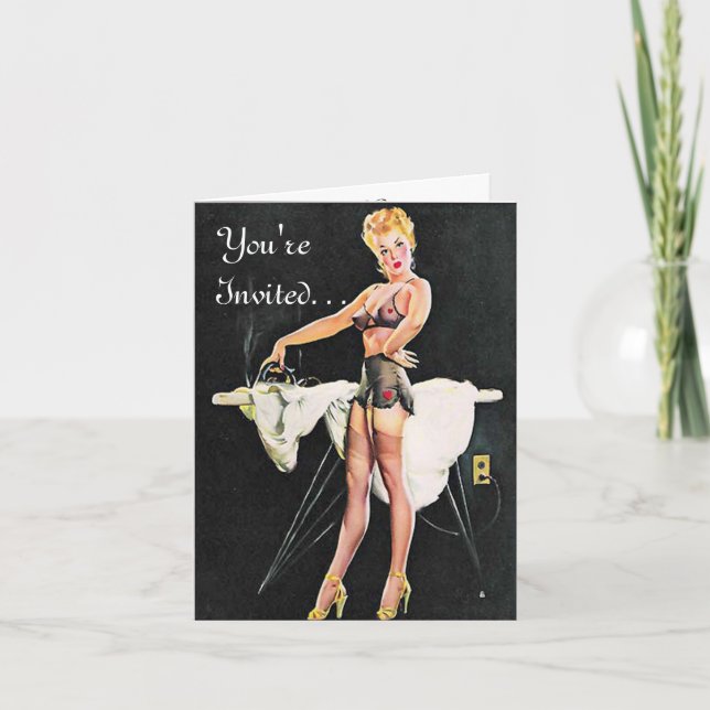 Convite Domestic Goddess Bachelorette Party Invitations (Frente)