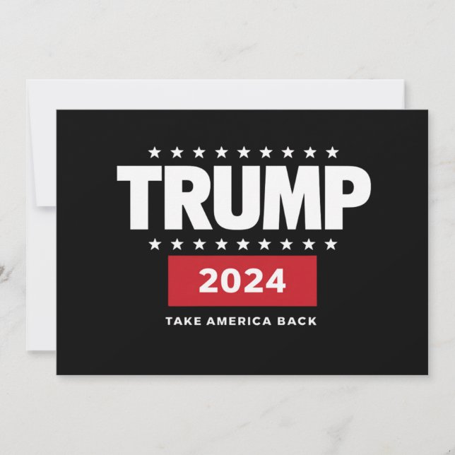 Convite Donald Trump 2024 Retire a Eleição Americana (Frente)