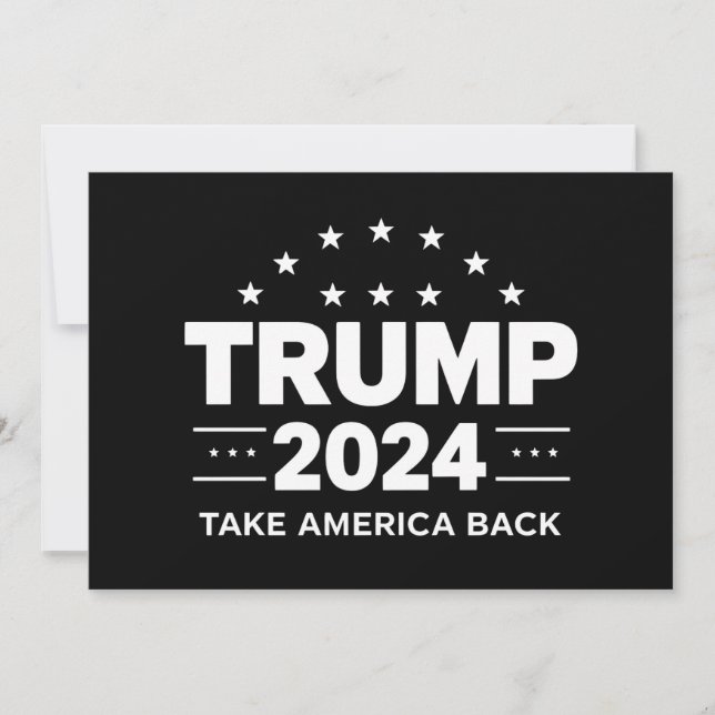Convite Donald Trump 2024 Retire a Eleição Americana (Frente)