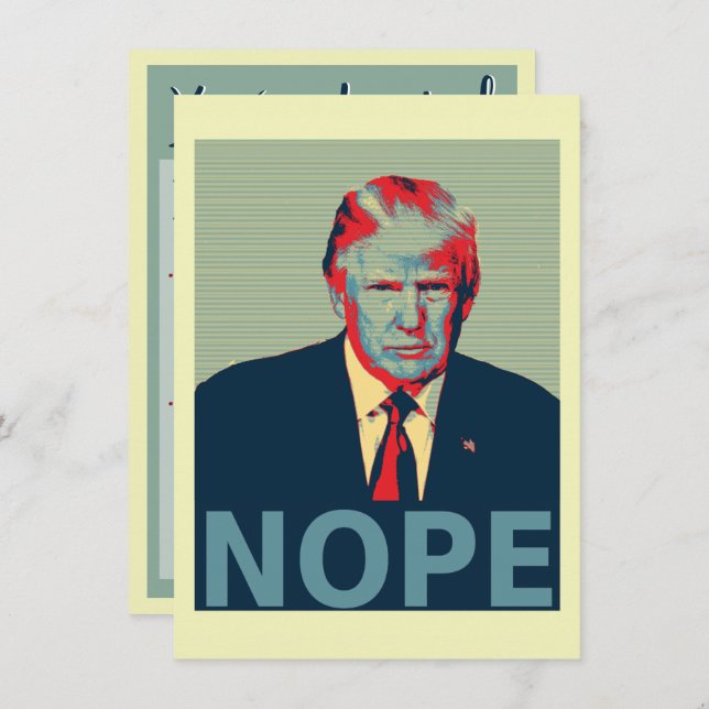 Convite Donald Trump Nope ImpeachParty (Frente/Verso)