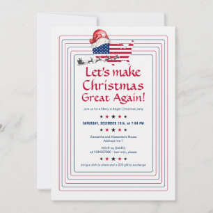 Convite Donald Trump Patriótico Torne o Excelente de Natal