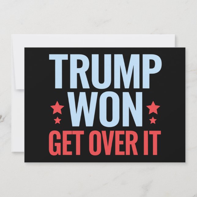 Convite Donald Trump Won supera isso 2024 Trump Won (Frente)