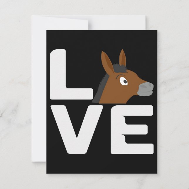 Convite Donkey Love Donkeys Lover (Frente)