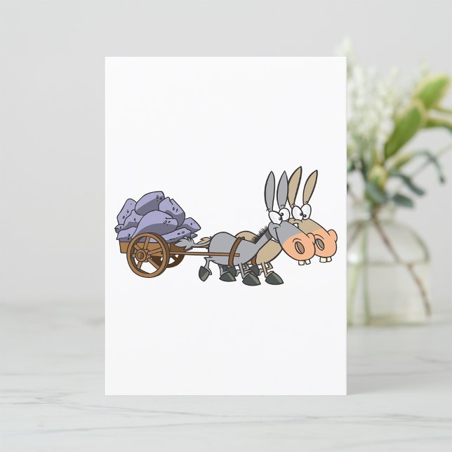 Convite Donkies puxando um carrinho (Criador carregado)