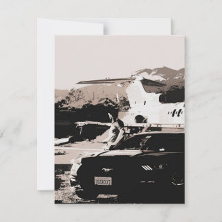 Convite Dono de Mustang esperando arte| presente para trab