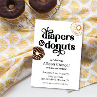 Donut and Diapers Baby Sprinkle Invitation
