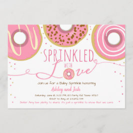 Convite Donut Baby Sprinkle Rosa Donzela Sprinkle
