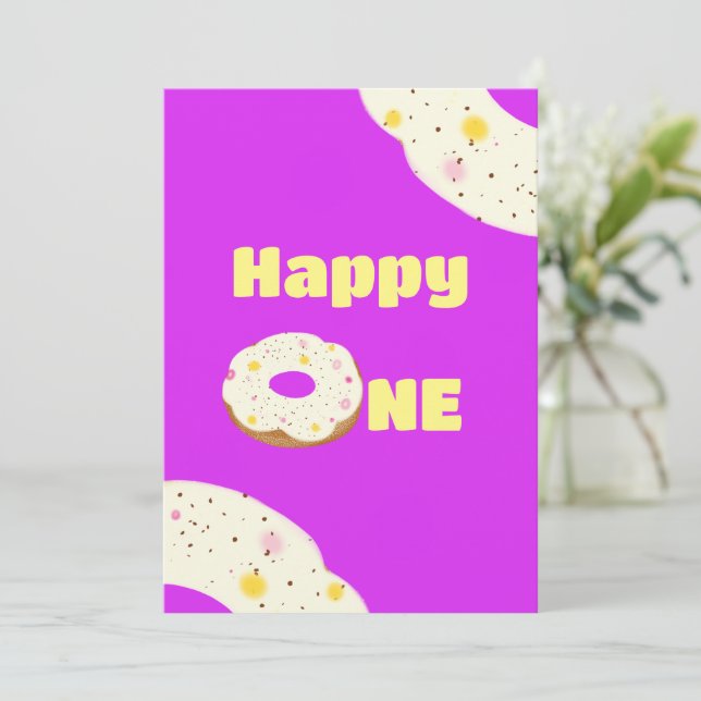 Convite Donut delicioso (Em pé/Frente)