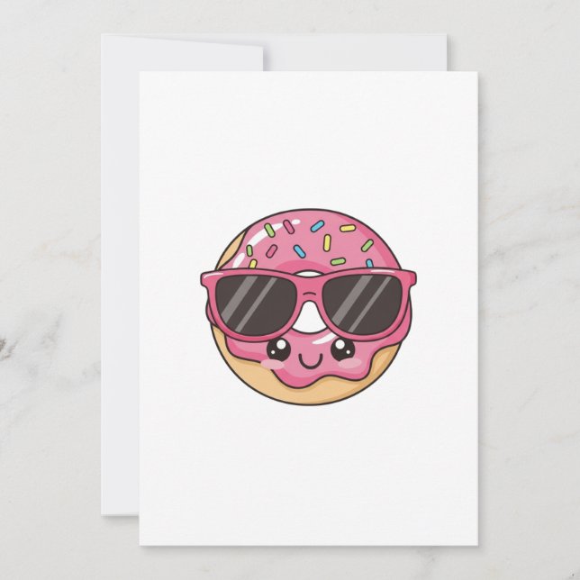 Convite Donut Legal com Óculos de Sol (Frente)
