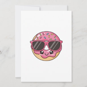 Convite Donut Legal com Óculos de Sol