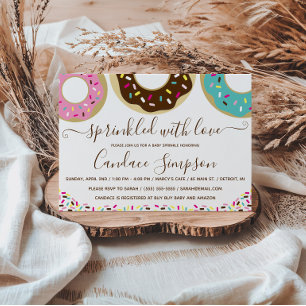 Convite Donut Polvilhado Com Amor Baby Sprinkle