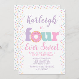 Convite Donut QuatroParaSempre Doce