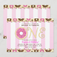 Donuts Cobertura Rosa Marrom Festa de Aniversário 