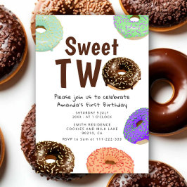 Convite Donuts Doce Dois 2º Aniversário