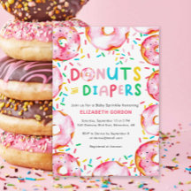 Donuts & Fraldas Baby Sprinkle Divertido Colorido