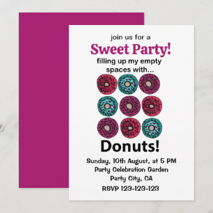 Convite Donuts Preenchendo Meus Espaços Vazios Com Donuts