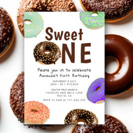 Convite Donuts Sweet One 1º Aniversário