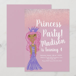 Convite Doodle Festa Princesa Fofa 
