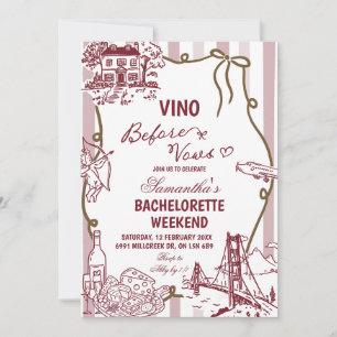 Convite Doodle Manuscrito Vino Antes dos Votos Despedida d