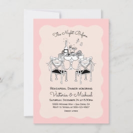 Convite Doodle Sketch Mesa Chairs Janto de ensaio Funky