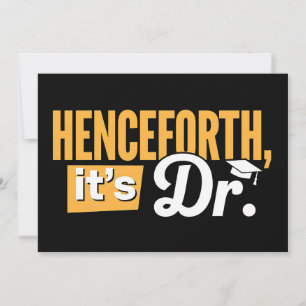 Convite Doravante É Dr PhD Graduado Grau de Doutoramento