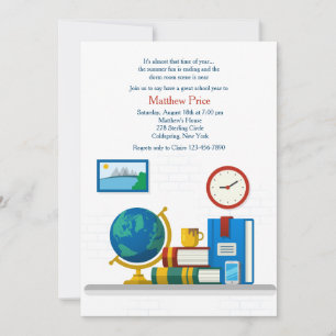 Convite Dorm Room Off To School Invance